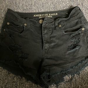 Black American Eagle High wasted Shorts